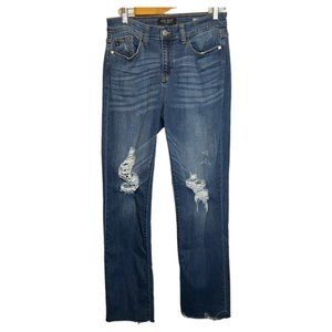 Judy Blue Distressed Straight Fit Size 9/29 Denim Raw hem Jeans
